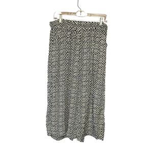 Azel Hazel Womens L Pants Crop Wide Leg Flowy Lightweight Boho Hippie Festival